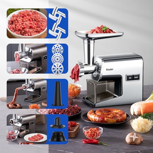 Electric Meat Grinder (Stainless Steel Sliver)
