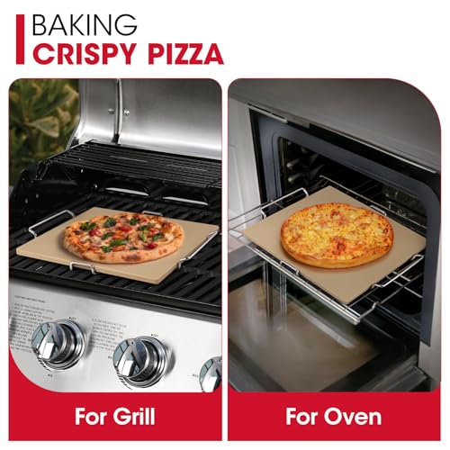 16 x 14 Inch Pizza Stone for Oven and Grill