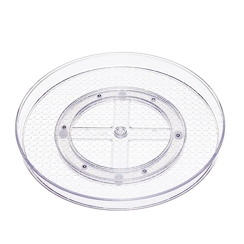 Clear Lazy Susan Turntable Organizer for Organization (12" Diameter, 2-Pack)