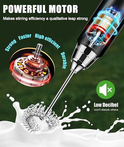 Red Rechargeable Milk Frother for Coffee