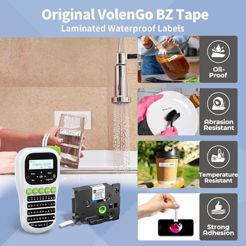 H1100 Label Maker Machine with Tape 12mm Laminated