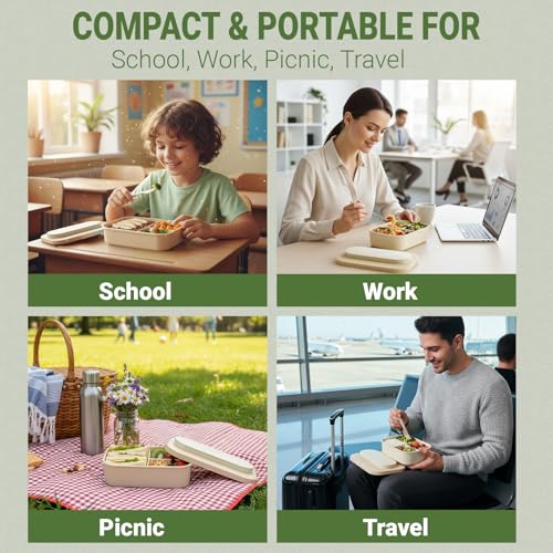 Silicone Bento Box Lunch Box for Adults