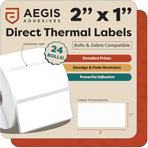 2" X 1” Direct Thermal Printer Labels (2" X 1")