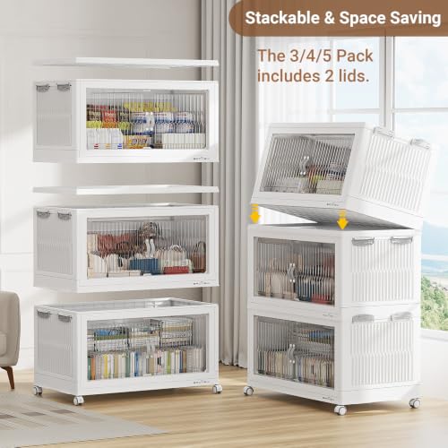 600Qt Extra Large Stackable Storage Bins with Lid (3 Count)