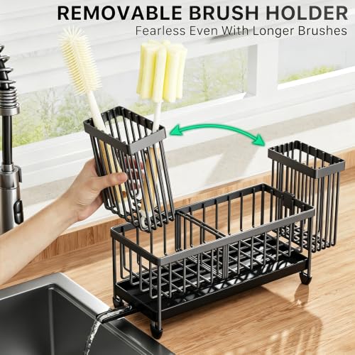 Sponge Holder for Kitchen Sink (Dark Grey - 9.25″)