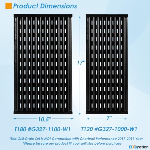 17" T180 & T120 Grill Grate for Charbroil Performance Amplifire 2 Burner (17" x 17 1/2"(2B/PS))