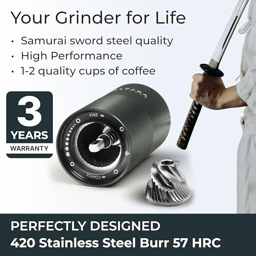 Premium Manual Coffee Grinder for Espresso (Raven’s Grove)
