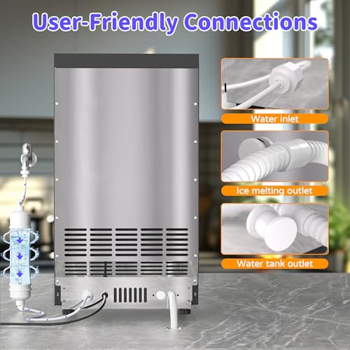 Nugget Ice Maker Machine 80LB (80Lbs/Day / Chewing ice)