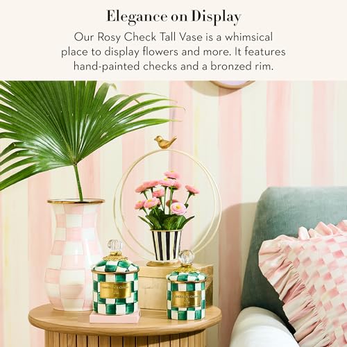 Enamel Tall Vase (Rosy Check)