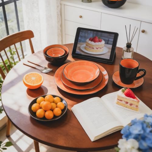Stoneware Sonoma 56pc Dinnerware Set (Orange)