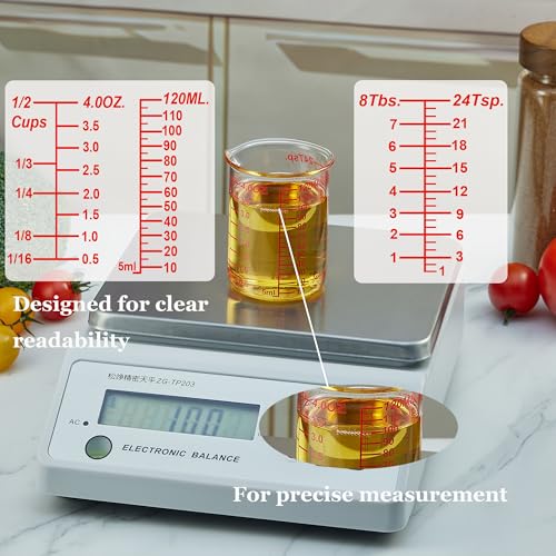 4 oz 120 ml Glass Measuring Cup with V (120 ML (4 Oz)-SINGLE)