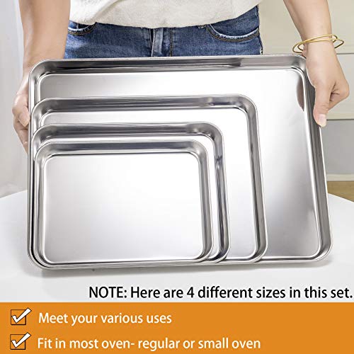16 + 12.5 + 10.4 + 9 Inch Baking Sheet & Rack (Pans with Wire Racks)