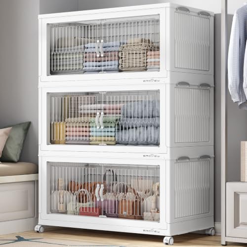 600Qt Extra Large Stackable Storage Bins with Lid (3 Count)