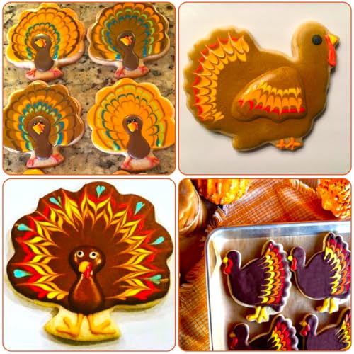 Thanksgiving Cookie Cutters Set 5Pcs Sturdy Fall Biscuit Cutters (Thanksgiving)