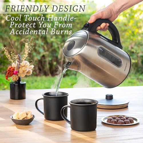 Stainless Steel Electric Kettle Temperature Control (Silver 1.7L Temperature Control)