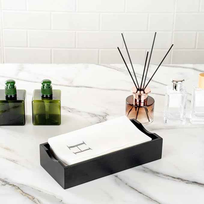 Luxenap 15.8 X 7.9 Inch Linen-Feel Guest Towels, 2000 Lettered Hand Towels - Silver Letter 'H', Sans Serif Font, White Paper Dinner Napkins, airlaid, For Restrooms And Tables - Restaurantware
