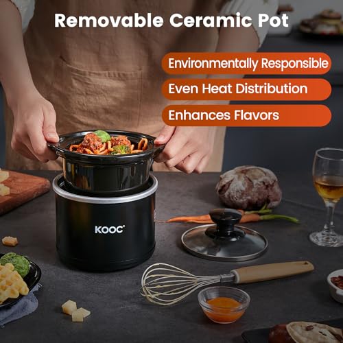 0.65 Qt Mini Slow Cooker with Free Liners Included