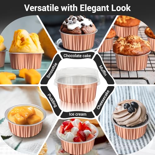 Rose Gold Cupcake Liners (Rose Gold / 120pcs)