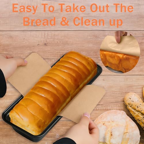 100 Pcs 13x5 in Loaf Pan Liners for Baking Bread Pan Parchment Paper (13.4*5.12 inch)