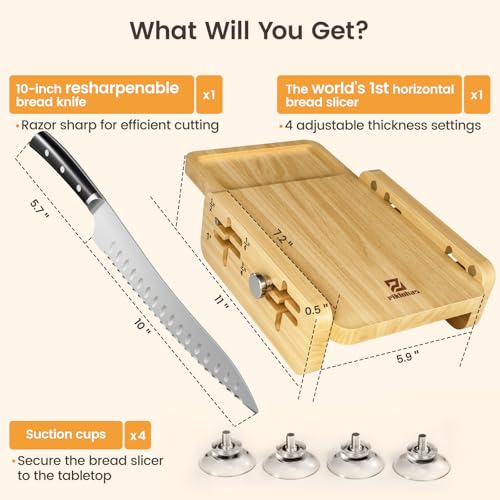 Piklohas Bread Slicer With Bread knife (10-Inch Bread Knife & Slicer)