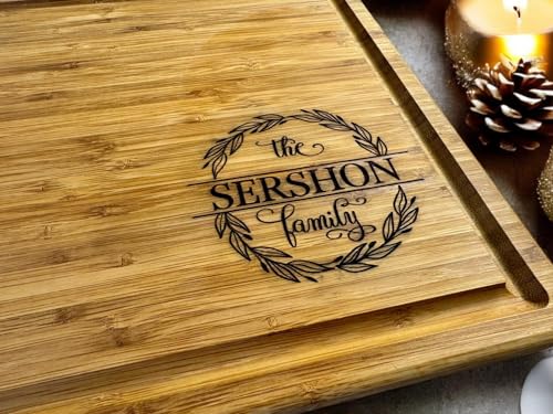 Handmade Personalized Cutting Board (Family Engraving)