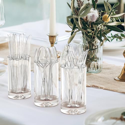 360 Count Extra Heavy Duty Clear Plastic Forks Disposable (Clear)