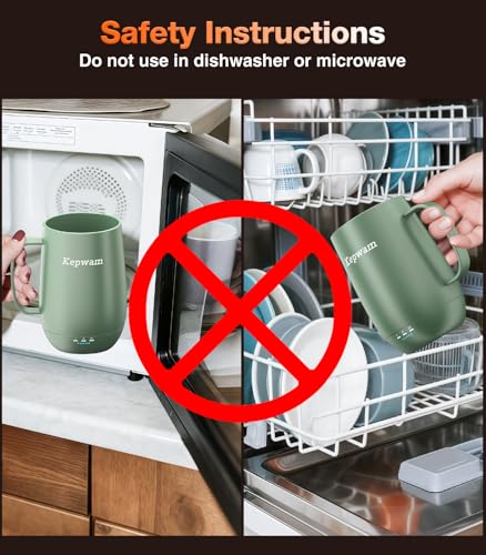 Heated Coffee Mug T2 (Sage Green)