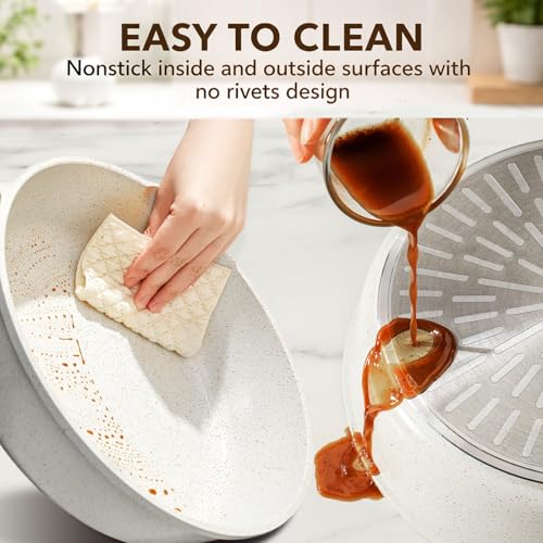 Nonstick Ceramic Cookware Set (White)