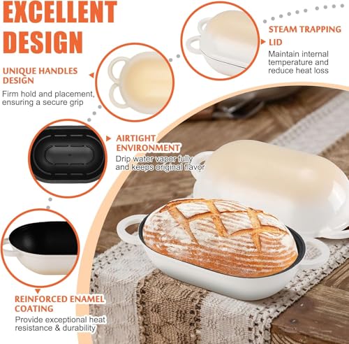 2.5 QT Enameled Cast Iron Sourdough Bread Oven (Caramel / 2.5 QT)