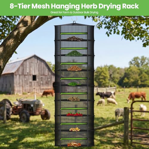 8‑Layer Herb Drying Rack Hanging