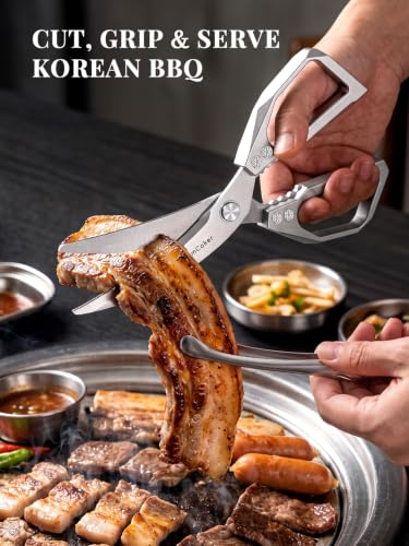 Korean BBQ Scissors Set with Tongs for Table (Korean Bbq Scissors Set)