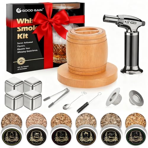 Whiskey Smoker Kit with Torch (Smoker Kit with 4 Ice Stones)