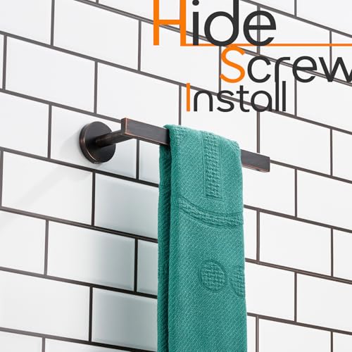 Bath Towel Rings Bathroom Towel Holder Modern Small Hand Towel Bars Stainless Steel Wall Mounted Oil Rubbed Bronze AN3001ORB (Oil Rubbed Bronze)