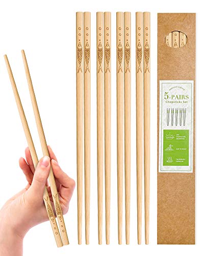 5 pairs of bamboo chopsticks can be reused