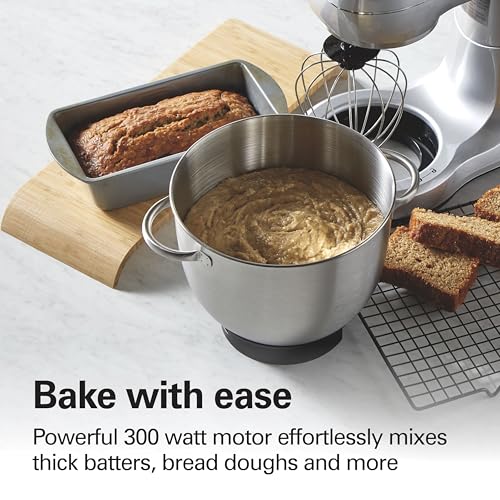 4 Qt Electric Stand Mixer With 7 Speeds (Silver / 4 Quarts)