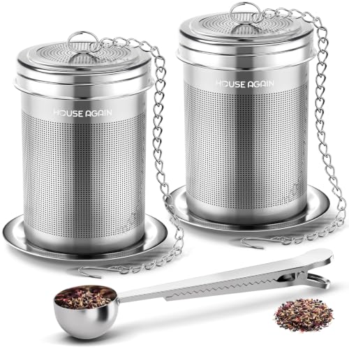 2 Pack Tea Infuser with Scoop for Loose Leaf Tea Steeper (Small×2)