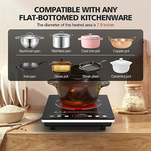 Single Burner Electric Cooktop 1800W