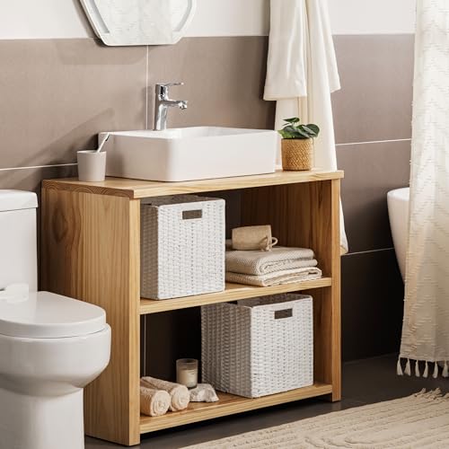 3 Pack Wicker Basket (Cube-3pack 11"×11"×10.5" / White)