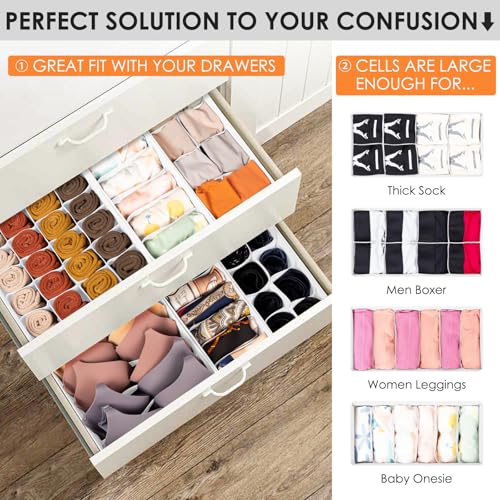 Drawer Organizer Clothes (16 Count)