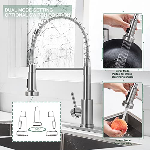 Laundry & Utility Sink Faucet with Pull (Brushed Nickel)