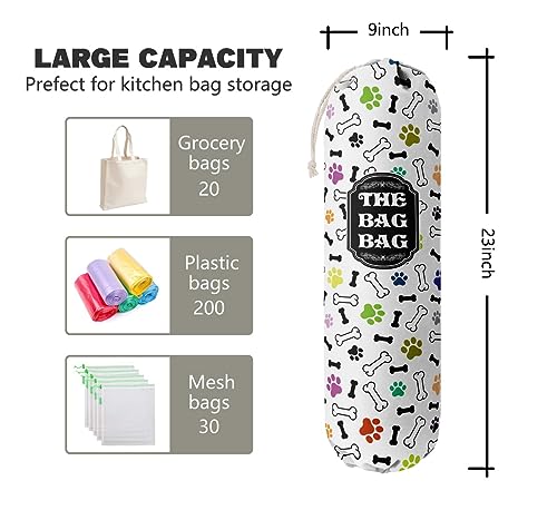 Grocery Bags Holder Organizer For Shopping Bags (Dog 10)