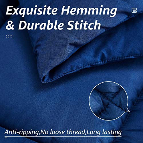 All Season California King Size Bed Comforter (Navy / Cal King（96*104）)
