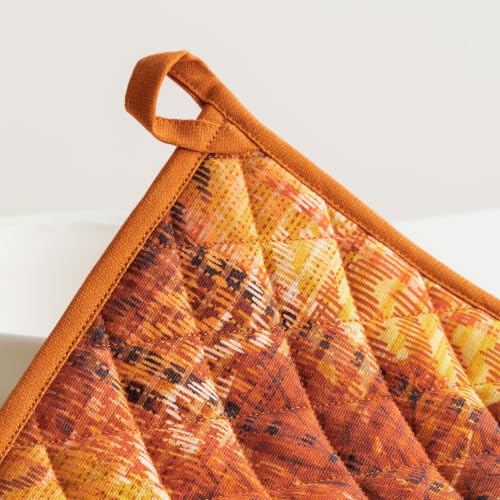 Pot Holders 100% Cotton Potholders (061 - Thanksgiving Tartan / 8" x 8" (Pot Holder Pack of 1))