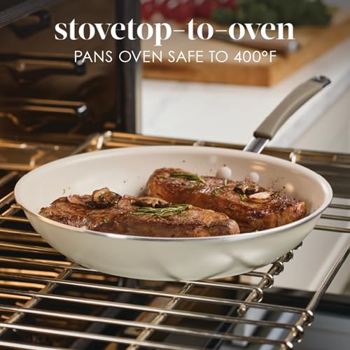 Cucina Ceramic Nonstick Frying Pan (Skillet (12.5") / Almond)