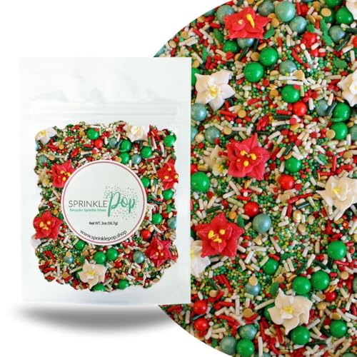 Vintage Christmas Sprinkle Mix (Green, White, Red)