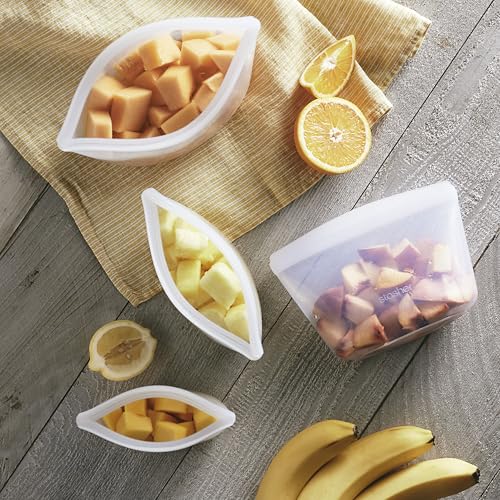 Premium Reusable Silicone Food Storage Bowl (Clear / 6-Cup)