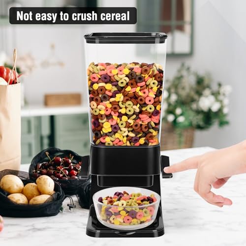 Cereal Dispenser Countertop 2pcs (Black & 2pcs)