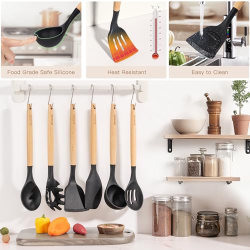 39 PCS Kitchen Utensils Set (Black)