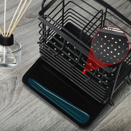 Utensil Holder (Black / 2 Grids)