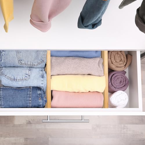 Dresser Drawer Organizers 6 Pack (For 12.5-17in deep drawers inner size)